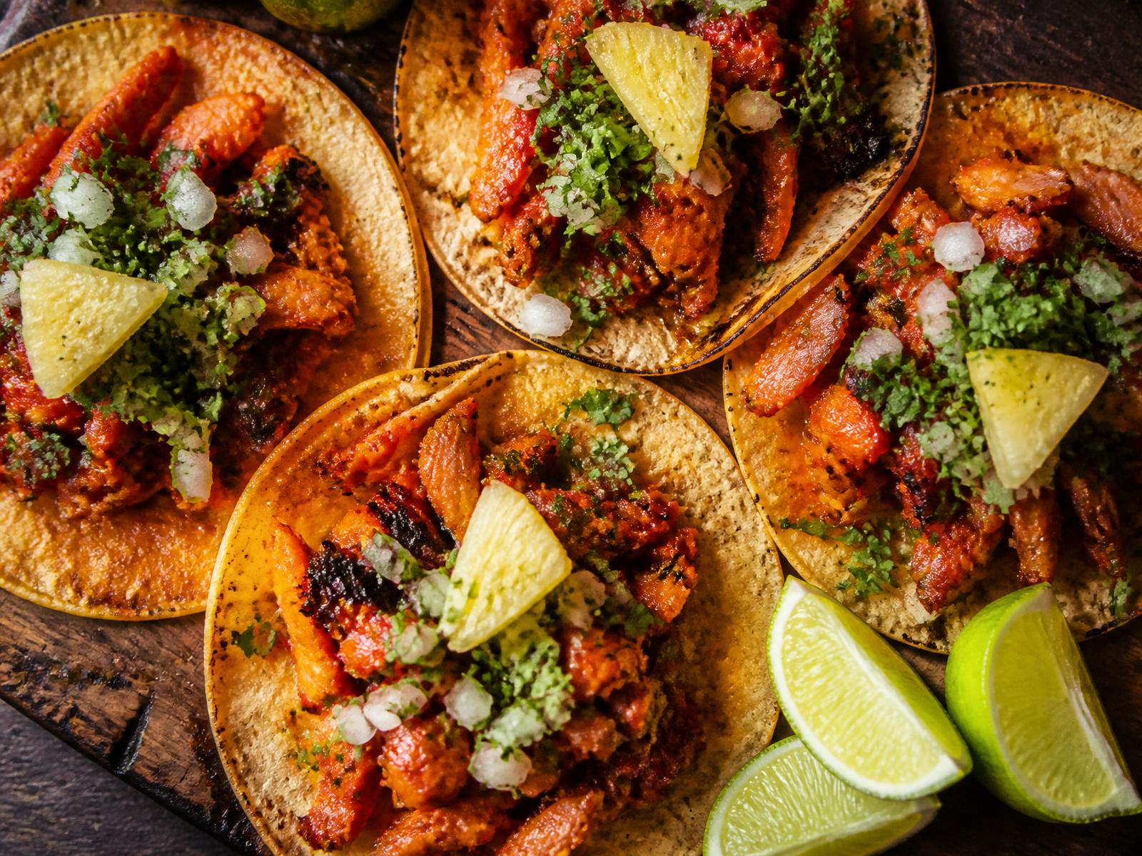 Tacos al pastor at Taqueria El Paisa